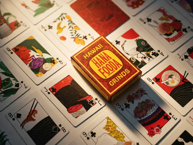 spread of the cards face up with dramatic depth of field lighting